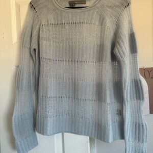 360 Cashmere Light Gray Blue Sweater